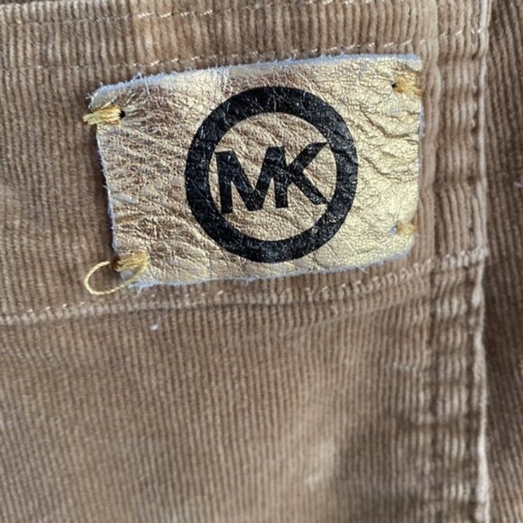 MICHAEL KORS MK tan chino cord corduroy flare jeans pant trouser 10 - Picture 3 of 6